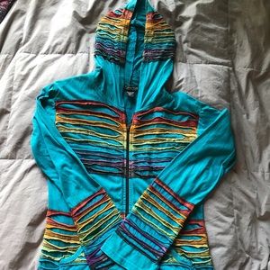 Beautifully colored zip up
